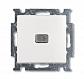 Выключатель кнопочный одноклавишный ABB Basic55 10A 250V с подсветкой альпийский белый 2CKA001413A1081 - фото №1