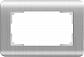 Рамка для двойной розетки Werkel Stream серебряный WL12-Frame-01-DBL 4690389131325 - фото №1