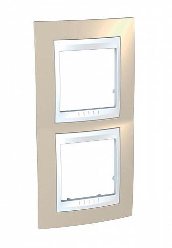 Рамка 2-постовая вертикальная Schneider Electric Unica Хамелеон MGU6.004V.867