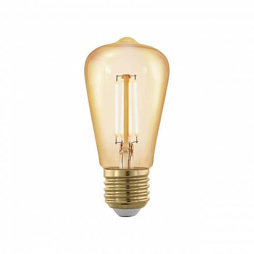 Лампа светодиодная филаментная диммируемая Eglo E27 4W 1700К золотая 11695