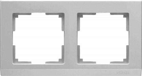 Рамка Werkel Stark на 2 поста серебряный WL04-Frame-02 4690389063695