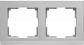 Рамка Werkel Stark на 2 поста серебряный WL04-Frame-02 4690389063695 - фото №1