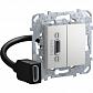 Розетка компьютерная HDMI с переходником Schneider Electric Unica Top MGU5.430.30ZD - фото №1