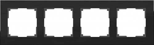 Рамка Werkel Aluminium на 4 поста алюминий черный WL11-Frame-04 4690389110474