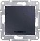 Выключатель кнопочный с синей подсветкой Schneider Electric Sedna 10A 250V SDN1600170 - фото №1