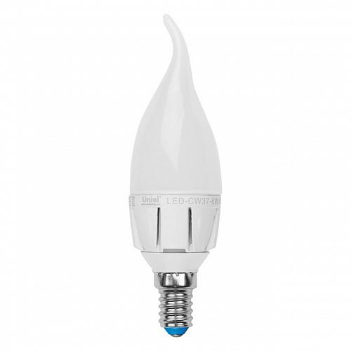 Лампа светодиодная (UL-00000770) Uniel E14 7W 3000K матовая LED-CW37-7W/WW/E14/FR PLP01WH