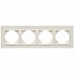 Рамка 4-постовая Efapel Logus 90 Animato жемчуг/жемчуг 90940 TPP - фото №1