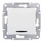Выключатель кнопочный с синей подсветкой Schneider Electric Sedna 10A 250V SDN1600121 - фото №1