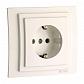 Розетка 2К+З Mono Electric Larissa 16A 250V винтовое подключение слоновая кость 103-010121-117 - фото №1