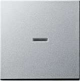 Лицевая панель Gira System 55 выключателя одноклавишного с подсветкой алюминий 029026