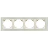 Рамка 4-постовая Efapel Logus 90 Crystal стекло/лед 90940 TCG