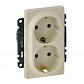 Розетка двойная Legrand Valena Life 16A 250V с/з безвинтовой зажим слоновая кость 753227 - фото №1