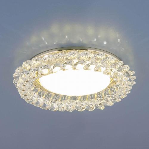 Встраиваемый светильник Elektrostandard 1063 GX53 GD/CL золото/прозрачный 4690389075674