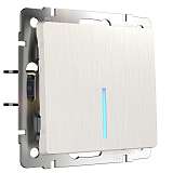 Выключатель одноклавишный с подсветкой Werkel перламутровый рифленый W1110113 4690389160806