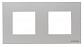 Рамка 2-постовая ABB Zenit серебро 2CLA227200N1301 - фото №1