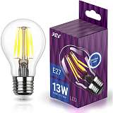 Лампа светодиодная филаментная REV Deco Premium A60 E27 13W нейтральный белый свет груша 32480 5