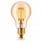 Лампа светодиодная филаментная диммируемая E27 4W 2200K золотая 057127 - фото №1