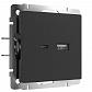 Розетка USB Werkel тип A+С черный матовый W1171808 4690389171390 - фото №1