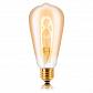 Лампа светодиодная филаментная E27 3W 2200К золотая 056-915 - фото №1