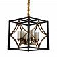Подвесная люстра Lumina Deco Quadrato LDP 1223-4 BK+MD - фото №1