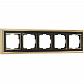 Рамка Werkel Palacio на 5 постов золото/черный WL17-Frame-05 4690389103780 - фото №1