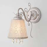 Бра Eurosvet 10007/1 белый с золотом/прозрачный хрусталь Strotskis