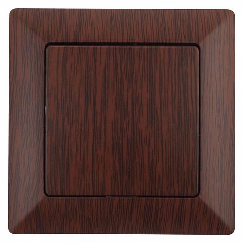 Выключатель одноклавишный ЭРА Intro Solo 10A 250V венге 4-101-10 Б0043268