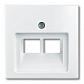 Лицевая панель ABB Basic55 розетки информационной альпийский белый 2CKA001753A0095 - фото №1