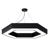 Подвесной светодиодный cветильник Geometria ЭРА Hexagon SPO-124-B-40K-051 51Вт 4000К черный Б0050557