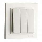 Выключатель Mono Electric Despina трехклавишный слоновая кость 102-010022-114