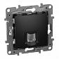 Розетка телефонная RJ11 Legrand Etika антрацит 672640 - фото №1