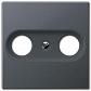 Накладка TV-FM розетки Jung A 500 антрацит A561BFPLTVANM - фото №1