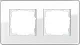 Рамка 2-постовая Gira Esprit C белое стекло 0212512