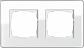 Рамка 2-постовая Gira Esprit C белое стекло 0212512 - фото №1