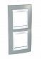 Рамка 2-постовая вертикальная Schneider Electric Unica Хамелеон MGU6.004V.865 - фото №1