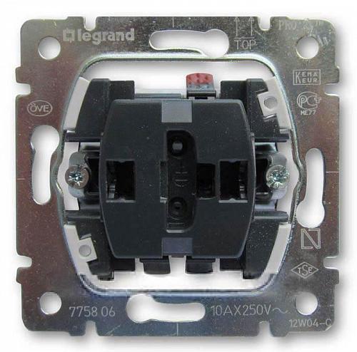 Выключатель одноклавишный Legrand Galea Life 10A 250V с подсветкой 775600