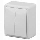 Переключатель двухклавишный ЭРА Эксперт 10AX 250V 11-1204-01 Б0020663