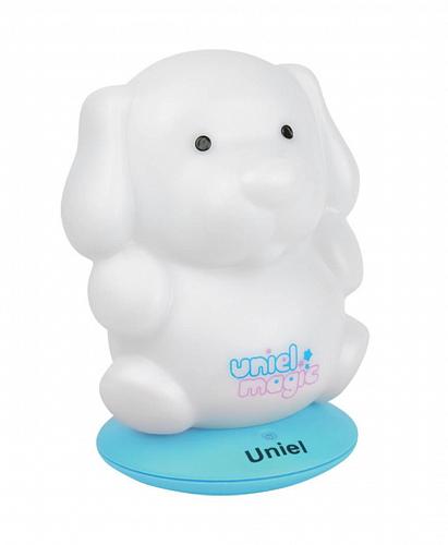 Светильник-ночник (03574) Uniel DTL-305-Собачка/3color/Base blue/Rech