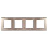Рамка 4-постовая ЭРА 12 сатин шампань 12-5104-04 Б0052532