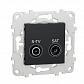 Розетка R-TV/SAT одиночная Schneider Electric Unica New NU545454 - фото №1