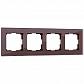 Рамка на 4 поста Werkel Favorit мокко W0041118 4690389160059 - фото №1