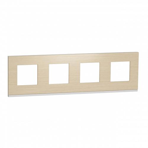 Рамка 4-постовая Schneider Electric Unica New NU600883