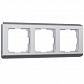 Рамка на 3 поста Werkel Stream серебряный W0032106 4690389162282 - фото №1