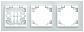 Рамка 3-постовая Feron Stekker Эрна белая PFR00900301 39056 - фото №1