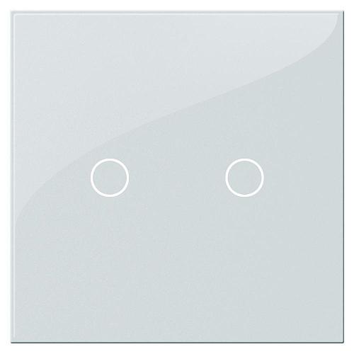 Выключатель сенсорный двухклавишный Hiper белый S1G2-01W