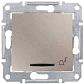 Выключатель кнопочный с синей подсветкой Звонок Schneider Electric Sedna 10A 250V SDN1600468 - фото №1