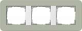 Рамка 3-постовая Gira E3 серо-зеленый/белый глянцевый 0213415