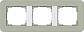 Рамка 3-постовая Gira E3 серо-зеленый/белый глянцевый 0213415 - фото №1