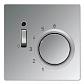 Накладка термостата комнатного с выключателем Jung LS 990 блестящий хром GCRTR231PL - фото №1