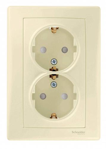 Розетка двойная Schneider Electric Sedna с/з со шторками 16A 250V SDN3000747